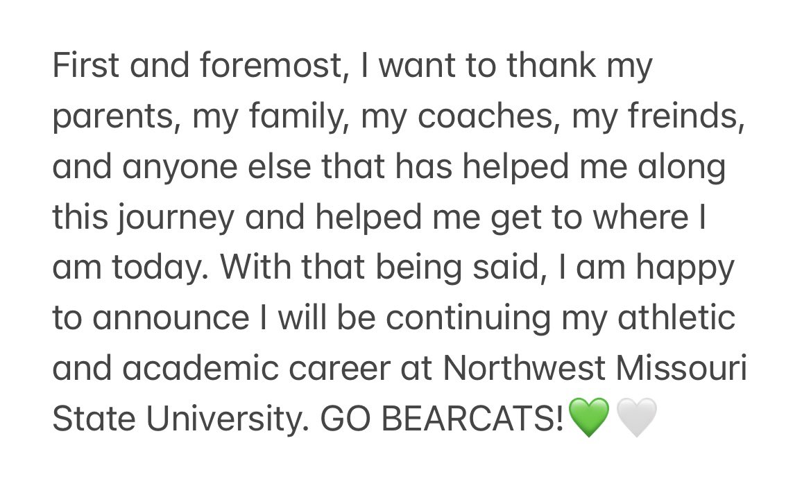 Andrew_Waltke's tweet photo. ⚪️🟢 COMMITTED 🟢⚪️ #BearcatNation https://t.co/oYTDnWQmQK