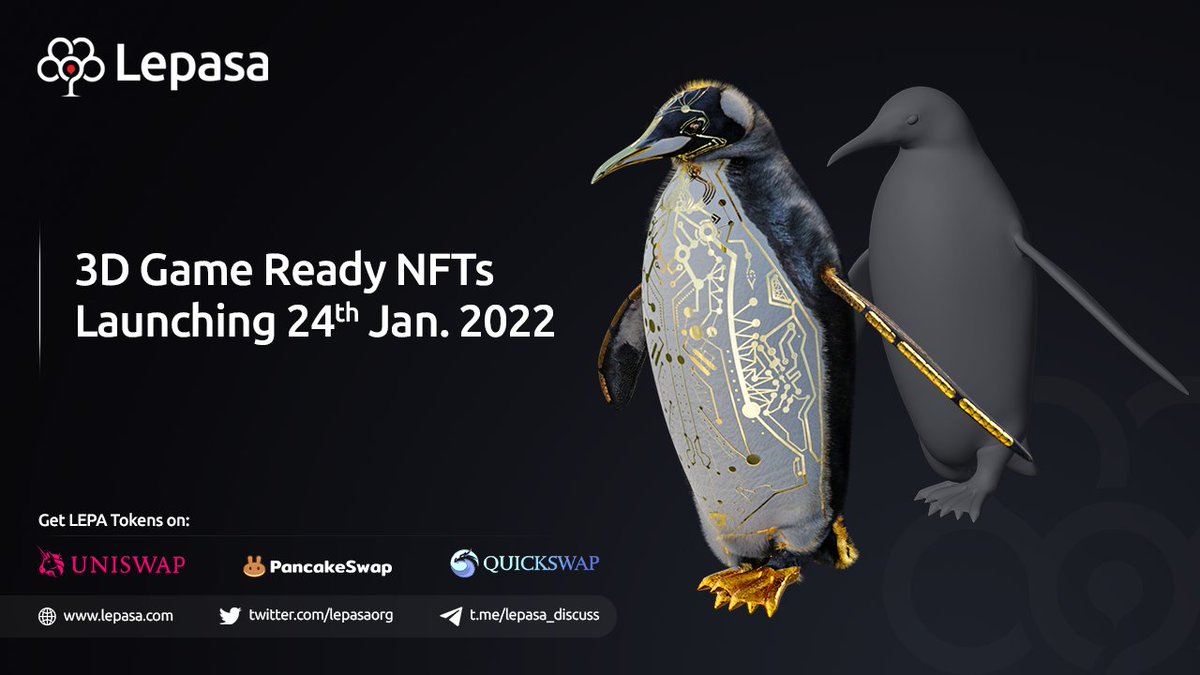 Lepasaorg's tweet photo. The curtains will be unveiled soon. The first inhabitant of Lepaverse #Polqueen is launching on 24th Jan. 2022⌛️
3D GAME READY NFTs. Stay tuned📲

#NotJustJPEGs #NFTs #Lepasa #NFT #NFTCommunity #nftcollector #NFTcollectibles #NextGenNFTs #Lepaverse #Lepacoin #lepa #lepatoken https://t.co/30R7JFcPIy