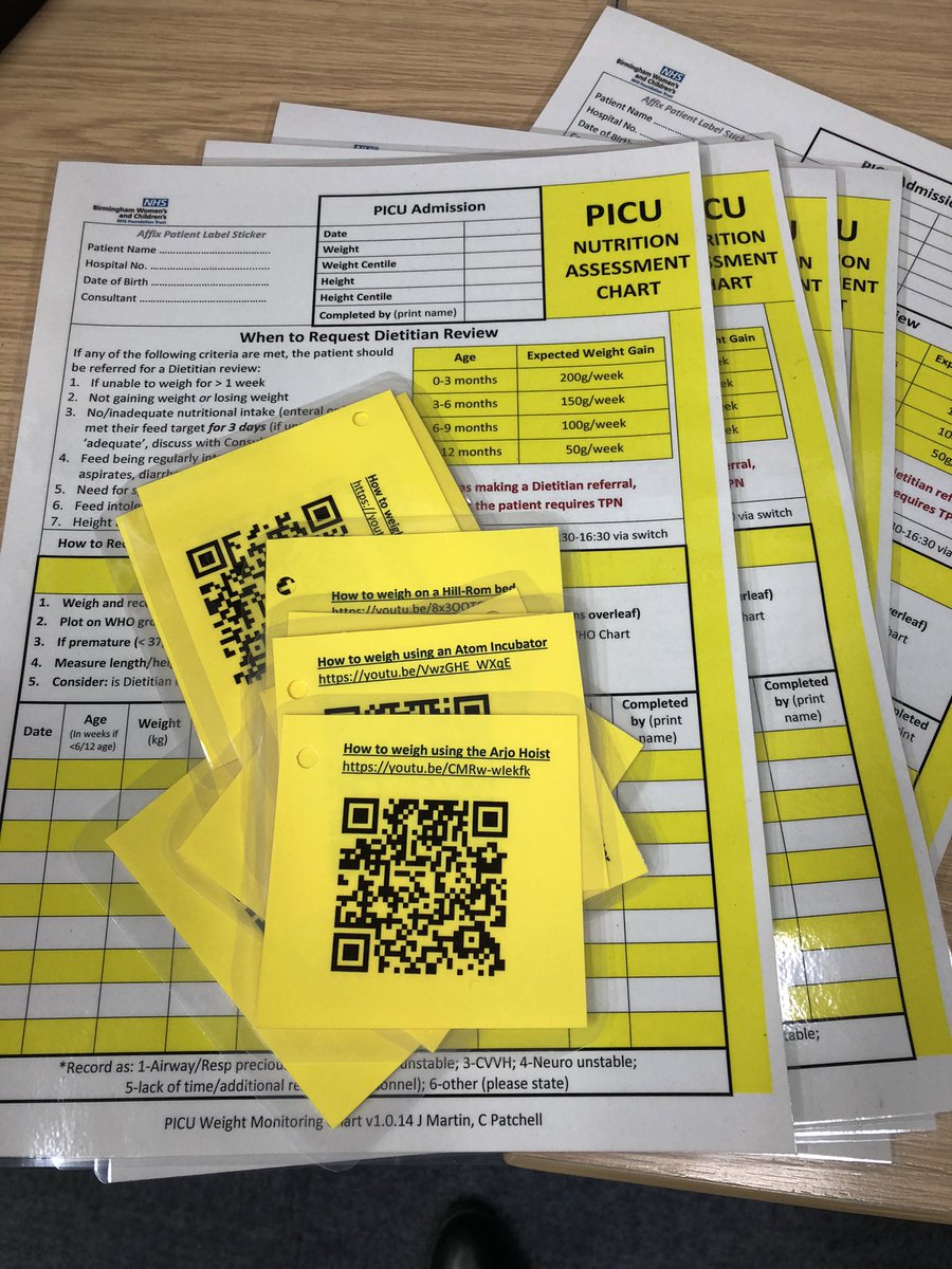 AlisonSJones5's tweet photo. Welcome to #nutritionQI week @PICU_BCH: improved documentation, opportunities to revise equipment skills, QR-coded educational material.
Keeping our babies, children & young people safe with a #focusonnutrition @Transform_Team_ #LfEQI https://t.co/lUF68DSvBC