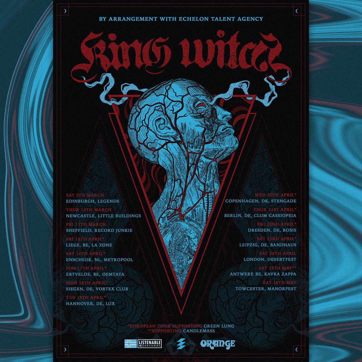 King Witch (@kingwitchband) on Twitter photo TOUR DATES - MARCH/APRIL/MAY
We are going to be pretty busy over the next few months with writing new riffs and playing some tasty shows with old friends and new.
#echelontalantagency #HeavyMetal <a href="/Listenable/">Listenable Records</a> <a href="/OrangeAmps/">Orangeamps</a> TOUR DATES - MARCH/APRIL/MAY
We are going to be pretty busy over the next few months with writing new riffs and playing some tasty shows with old friends and new.
#echelontalantagency #HeavyMetal <a href="/Listenable/">Listenable Records</a> <a href="/OrangeAmps/">Orangeamps</a>
