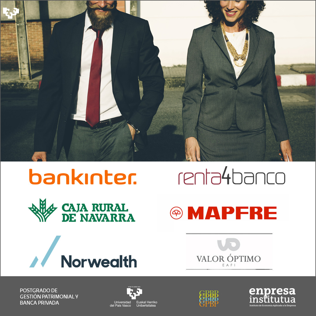 ehu_enpresainst's tweet photo. El #postgrado en Gestión Patrimonial y Banca Privada te ofrece la posibilidad de realizar #prácticas que complementen tu #formación académica con la actividad #profesional en empresas del sector financiero📊
+Info➡️ https://t.co/4HC2ErVwmO
#upv #ehu #bancaprivada #finanzas #GPBP https://t.co/QHgIbqiCM6