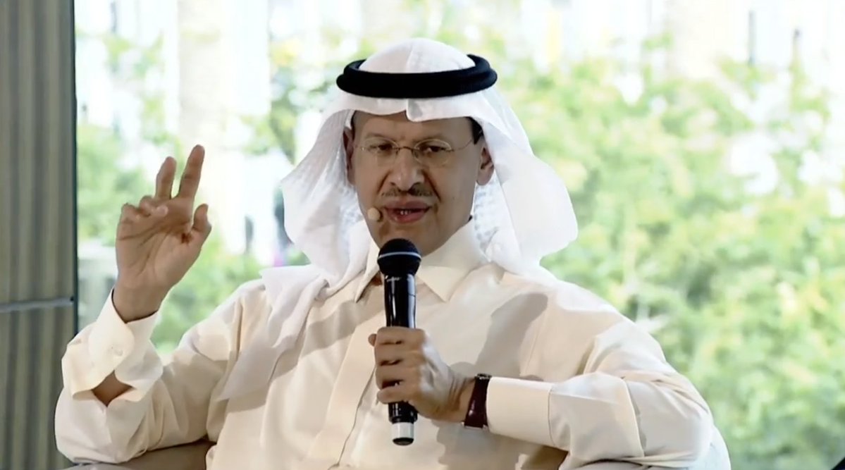 arabnews's tweet photo. #Spotlight: Prince Abdul Aziz, #Saudi minister of #energy &amp; chair of #OPECPlus, is confident the Kingdom will meet its carbon emission reduction targets #ADSW2022 https://t.co/9oinfEgeao https://t.co/Q9f3yu5dwi