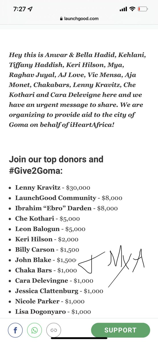LipsSealed's tweet photo. #Give2Goma
👀 Look @MYAPLANET9 they put my name up😎
Me and Mya got the #8 spot on the top donators list. I can’t even Twuck with Lenny Kravitz 30K to get us #1. I ain’t ran it up that much YET 🤑😂
@TerriMuhammad
#Play
2Pac - Changes (Explicit) https://t.co/EO8mVmpbWh https://t.co/FkLHZNqR1B