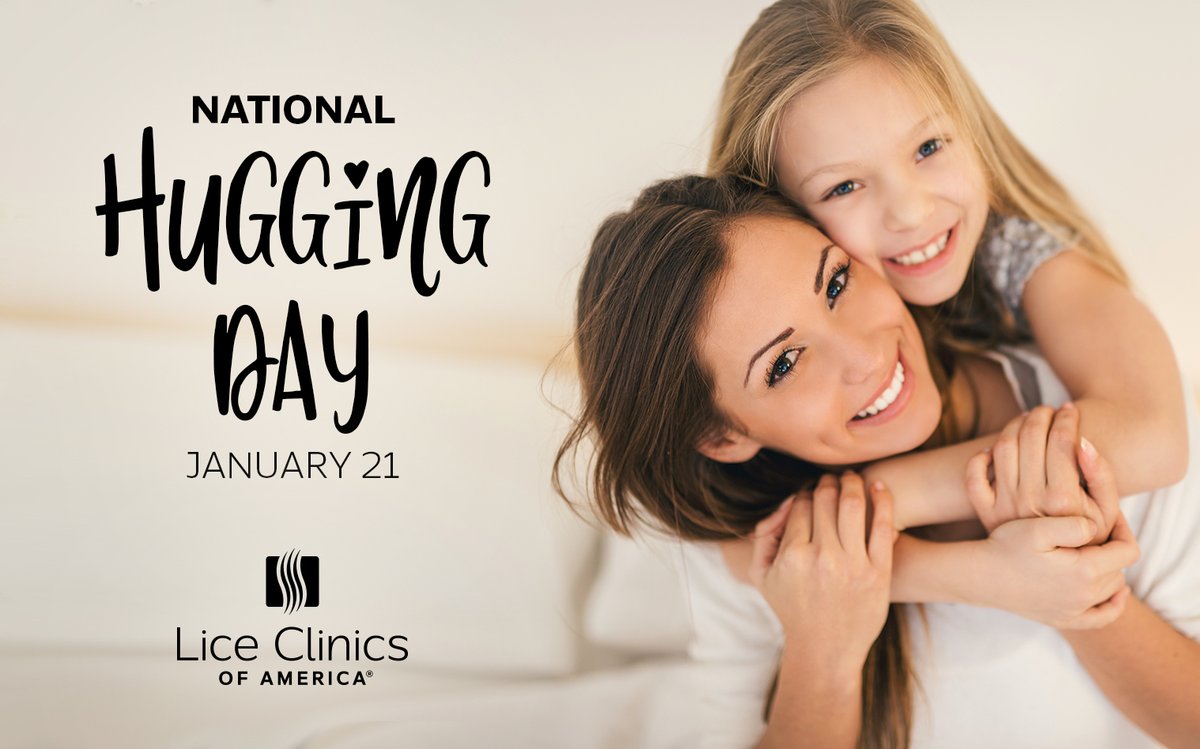 LiceClinicsNW's tweet photo. Today is National Hugging Day so hug a loved one tight! Lice Clinics of America is a proud
sponsor of hugs, and we want all hugs to be lice free. Book your appointment today!
https://t.co/oCEdwdXI56

#CureLice #LiceFreeYear https://t.co/zNQGtOLdFk