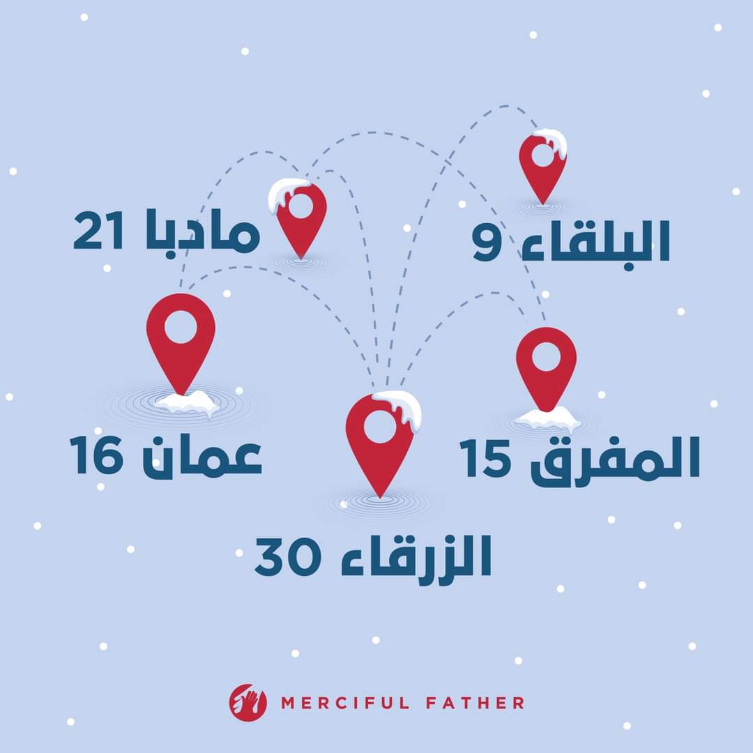 Merciful_Father's tweet photo. أردنا أن نساعد ٢٥ عائلة قبل بدء المنخفض بدعمهم ب ٢٠ دينار للمساهمة في مستلزمات التدفئة، لكن وبفضل قلوب ومحبة الكثيرين استطعنا دعم ٩١ عائلة حتى صباح اليوم ولا زلنا مستمرين
#wintercampaign #حملة_الشتاء #warmhomes #mercifulfatherjo https://t.co/HANhB1i1Dh