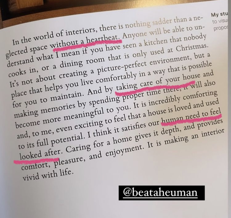 'There is nothing sadder than a neglected space...'

Very into this by the wonderful interior designer Beata Heuman