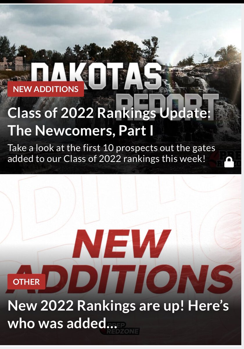 🚨 Rankings Update 22’ 🚨Find out the new names in our final Class of 2022 rankings in the Dakotas.

New Adds: tinyurl.com/mw44a9eb
Newcomers, Part I: tinyurl.com/apyhedyw

<a href="/PrepRedzoneDAK/">Prep Redzone Dakotas</a> <a href="/PrepRedzone/">Prep Redzone 🏈</a>