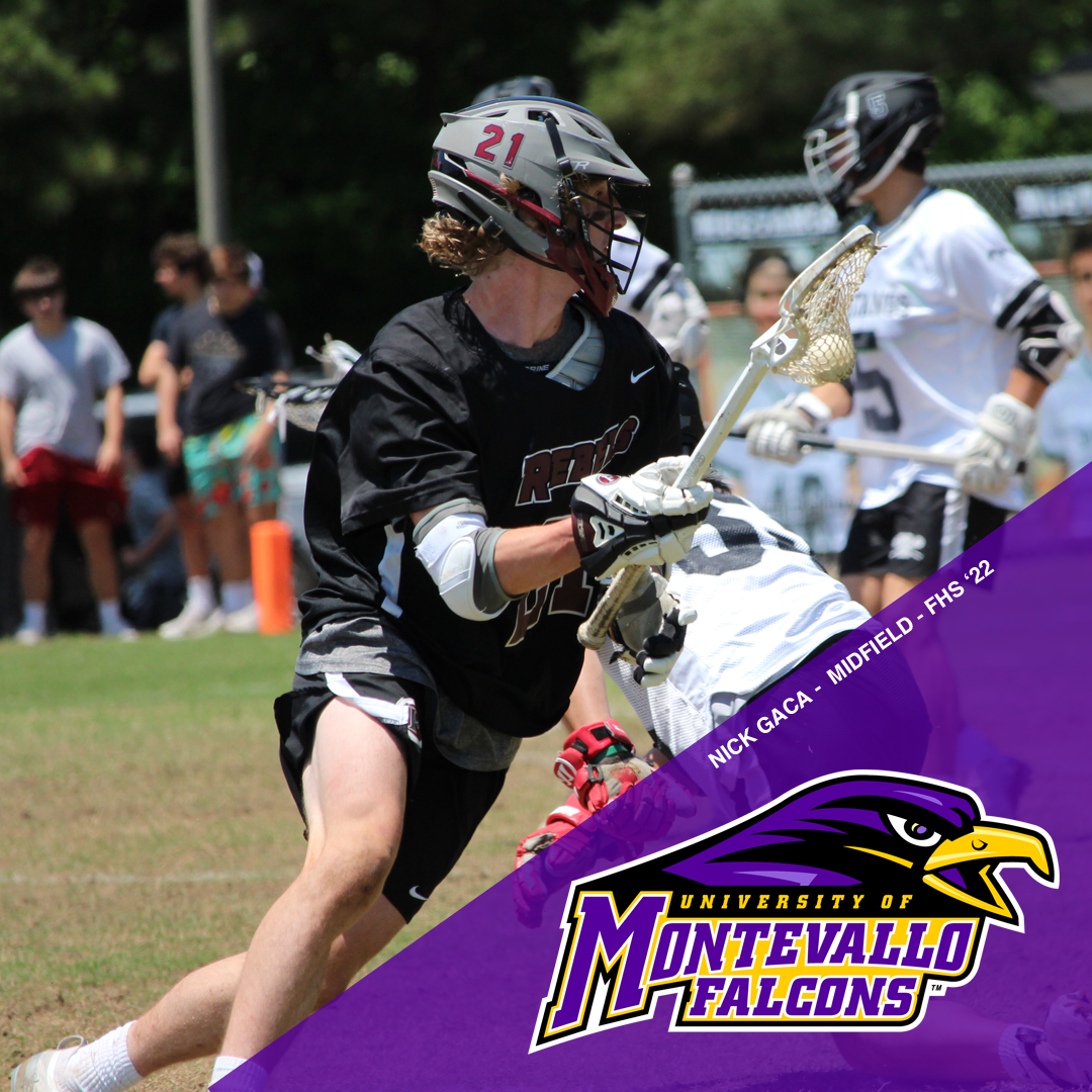 Congrats to our midfielder Nick Gaca on his commitment to University of Montevallo!  // <a href="/Montevallo_MLax/">Montevallo Men's Lacrosse.</a> <a href="/NickGaca/">Nick Gaca</a>   // #lax #midfield