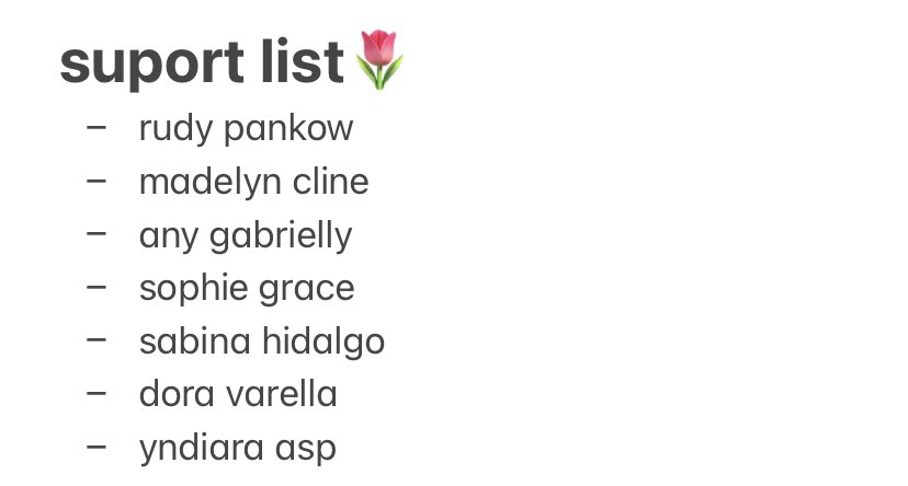 oliviasf23's tweet photo. oii gente!
não sou nova no tt mas precisei migrar pra essa conta por uns motivos.
aqui ta minha stan e support list. se vcs forem stans de alguém daqui, comenta aqui pra eu te seguir e da fav e rt pra chegar em mais gente por favor.
obrigada <33 https://t.co/ndgMg1yk9N