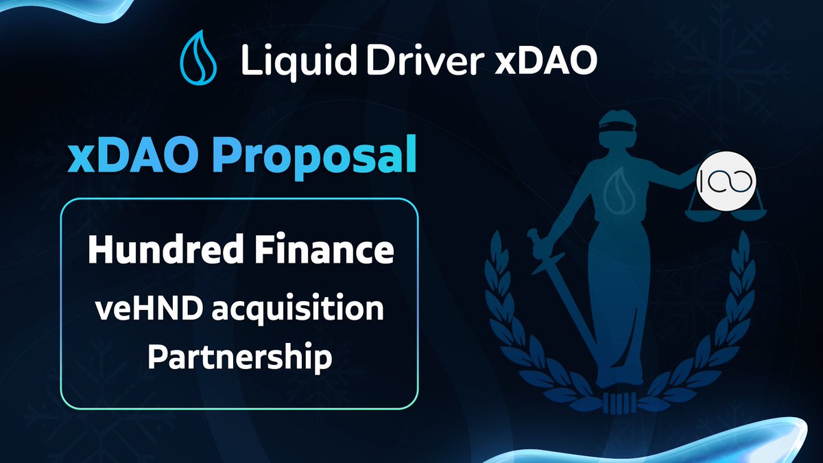 LIP-006 to introduce a liquid version of <a href="/HundredFinance/">Hundred Finance</a>'s ve $HND is now live. Passing the proposal would allow us to both diversify and increase revenue for xLQDR holders 🌊

vote.liquiddriver.finance/#/proposal/0x9…
$LQDR #LQDRv3
