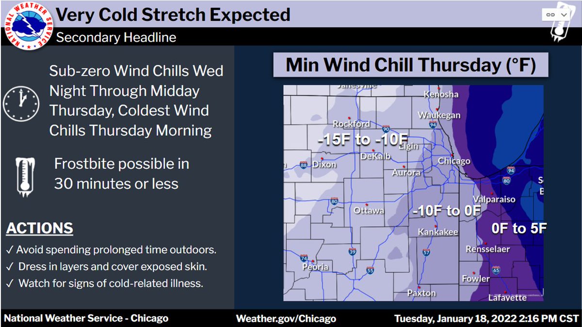 Extreme cold is expected today, Wednesday, January 19th &amp; Thursday, January 20th 🥶 

Make note that the Barrington Metra Train Station is a Lake County Warming Center - located at 201 South Spring Street, Barrington, IL 60010.