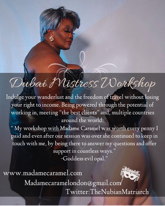 Fancy Travelling to Dubai to work ? This workshop is for you . Available for dominatrices or companions