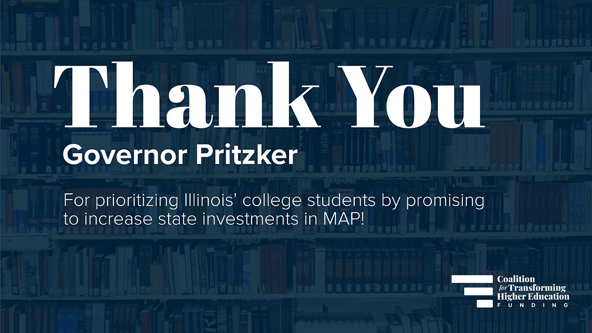 partnershipfcc's tweet photo. Thank you, @GovPritzker, for prioritizing college affordability in our state by committing to a $122M increase in MAP! #MAPMatters https://t.co/kv6zND97Mq