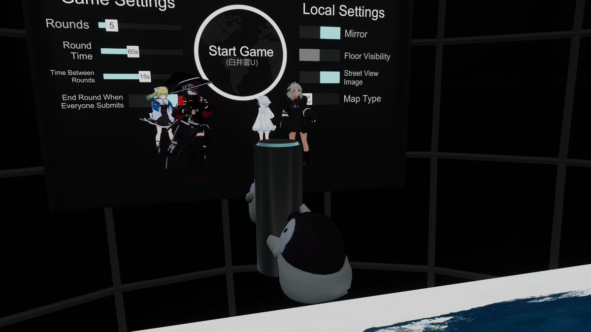 black1100VRChat's tweet image. 今夜は珍しく私がゲームワールドで勝てました🤗✨
世界中のストリートビューから、それがどこかを当てるゲーム #Geolocator です🌏
難しすぎる写真もあったりしましたが、皆でわいわいするのは楽しかったですw
#VRChat_world紹介