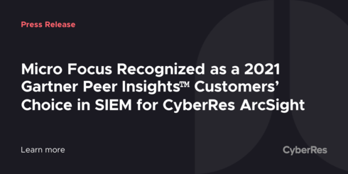 JBigdata's tweet photo. I am excited to announce #MicroFocus was recognized as a 2021 #GartnerPeerInsights Customers’ Choice in #SIEM for #CyberRes #ArcSight. Learn more: | #SecOps #SOC #CyberResilience  https://t.co/FbLJSb5q4X #MyCompany https://t.co/Tgcmp04CoE