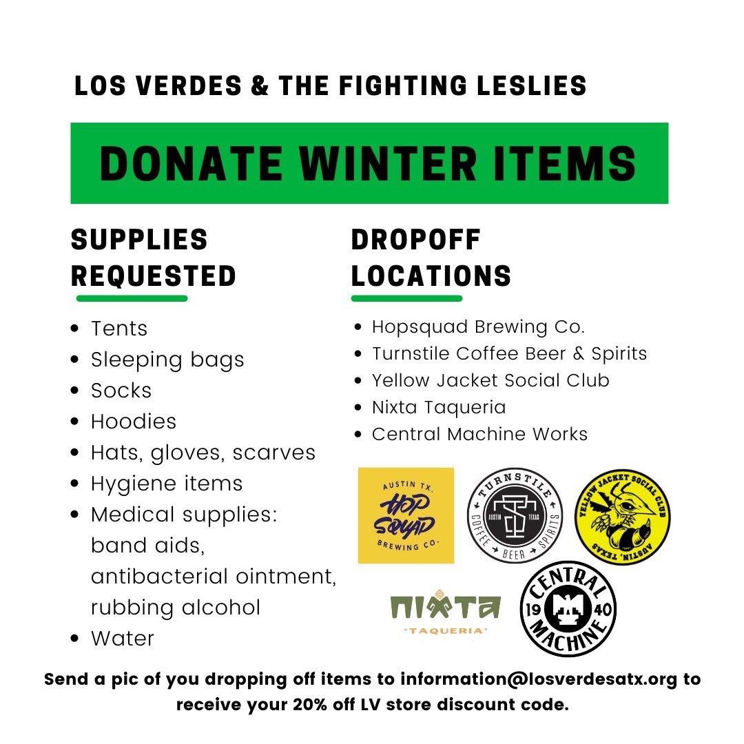 Its cool if you want the scarf- we all do!  

But see what you have laying around the house that you don't need or grab some new stuff on the way to one of these great locations for a donation drop off.   

You can have some food, beverages and toast yourself for doing good!
