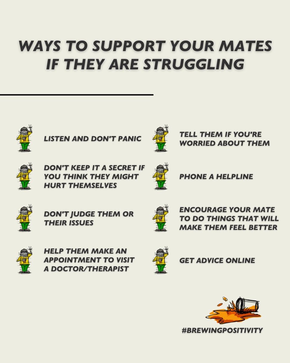 If your friend is going through a difficult time or is struggling with the way they're feeling it can be hard to know what to do. But what does that actually look like? Here are some ideas 🙇🏻‍♂️ *Save this post for the next time you want to help your mate.

#beer #anxiety #wellness