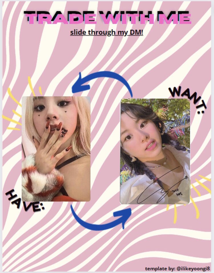 eepychae's tweet photo. wtt/lft chaeyoung twice ph [help rt]

have chae kuko
want chae mm signed

rft - dupes

t.chaeyoung mm signed chae kuko https://t.co/8VfL3dkXpV