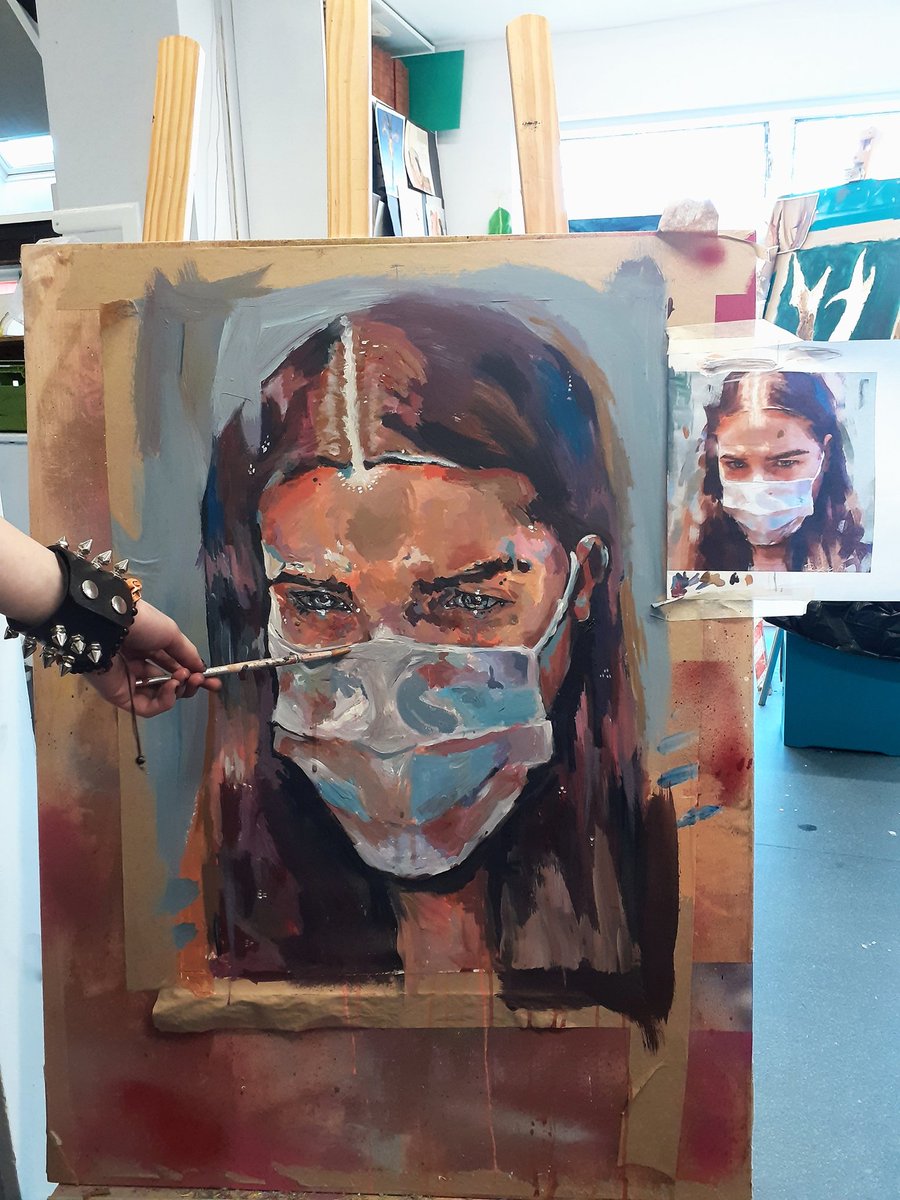 Taking inspiration from the painter 'Ivana Besevic' to improve accuracy and colour mixing. How stunning is this student's artist study?! <a href="/AlderwasleyHall/">Alderwasley Hall School</a> #ArtEducation #painting