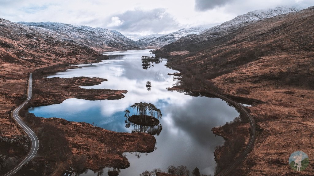 Chilly scenes over Loch Eilt, with road and rail meandering on either side! #Scotland