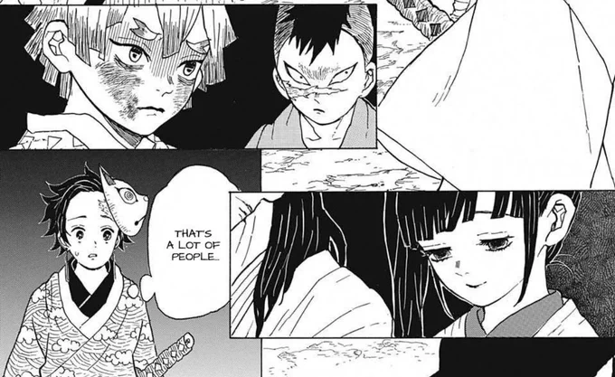 kny spoilers

zenitsu looks so cute in the first panel we see him 