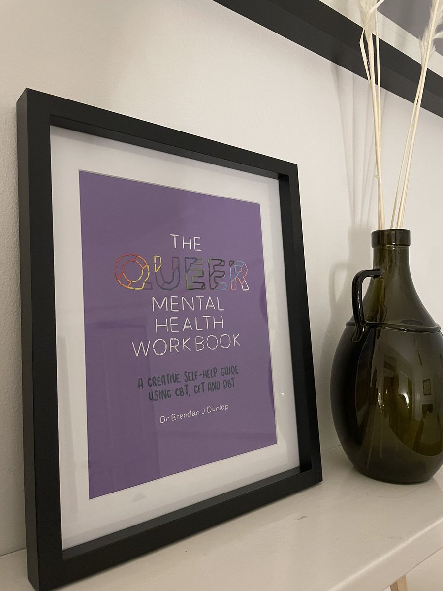 BrendanJDunlop1's tweet photo. This fantastic piece by Amy (a.e.mbroidery on Instagram!) will be featured on the #LGBTQ 🏳️‍🌈wall in our front room soon! Finley manages this wall, and he approves. Pre-order your copy of The Queer Mental Health Workbook at https://t.co/hqp7qptiik #queer #mentalhealth #psychology🏳️‍⚧️ https://t.co/TrXLnRmUH5