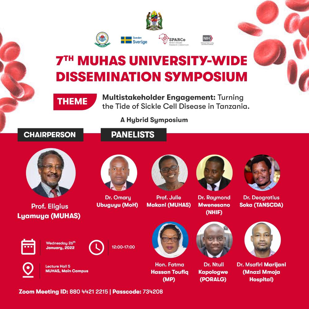 #7th MUHAS University -Wide Dissemination Symposium
#Panelists
#26January2022