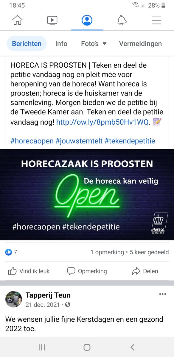 Teken de petitie, de #horecaopen