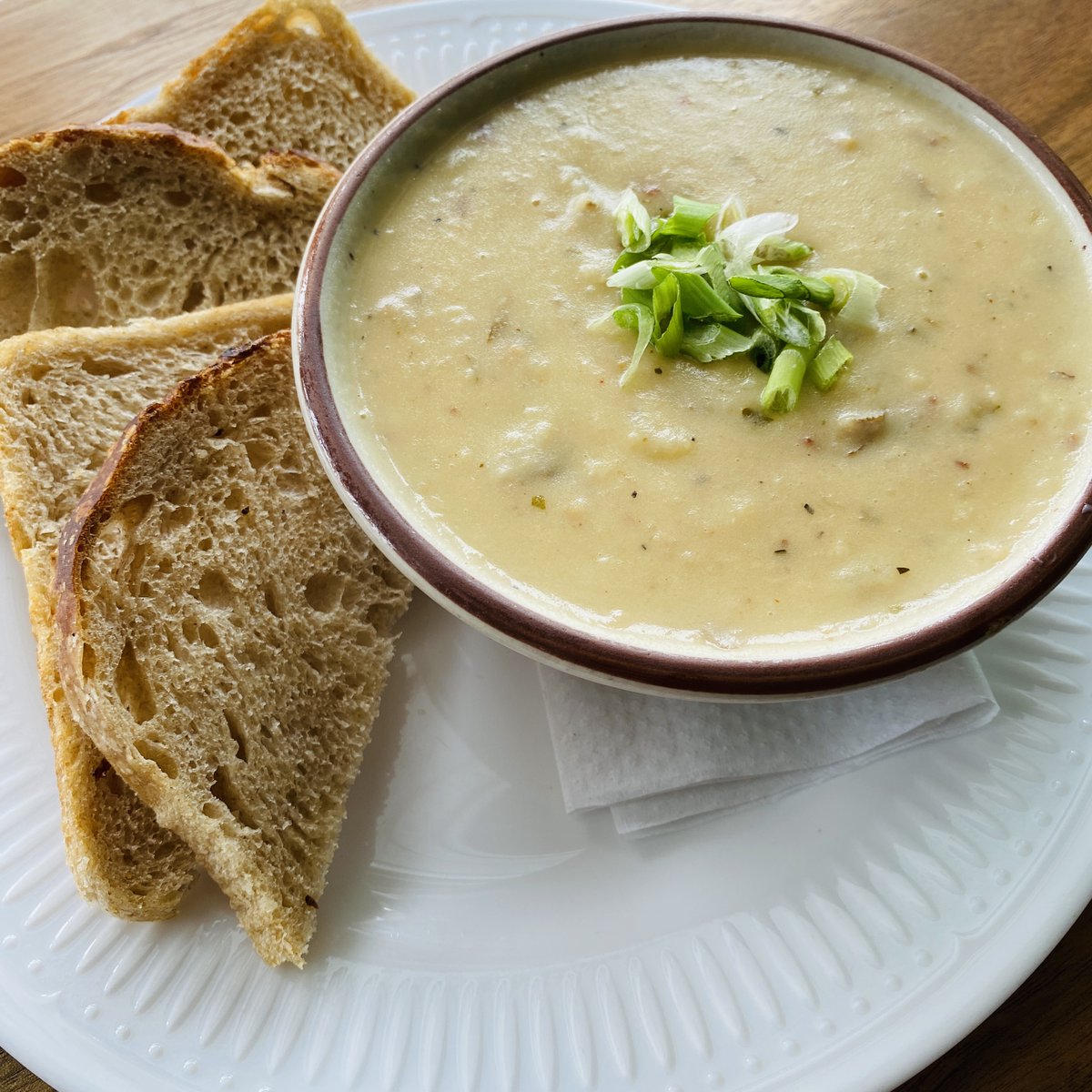 We've got loaded potato soup on the menu today and it smells AMAZING! Come on in and get a bowl with some Big Indian Farm sourdough bread! YUM! We're Open today until 5PM!