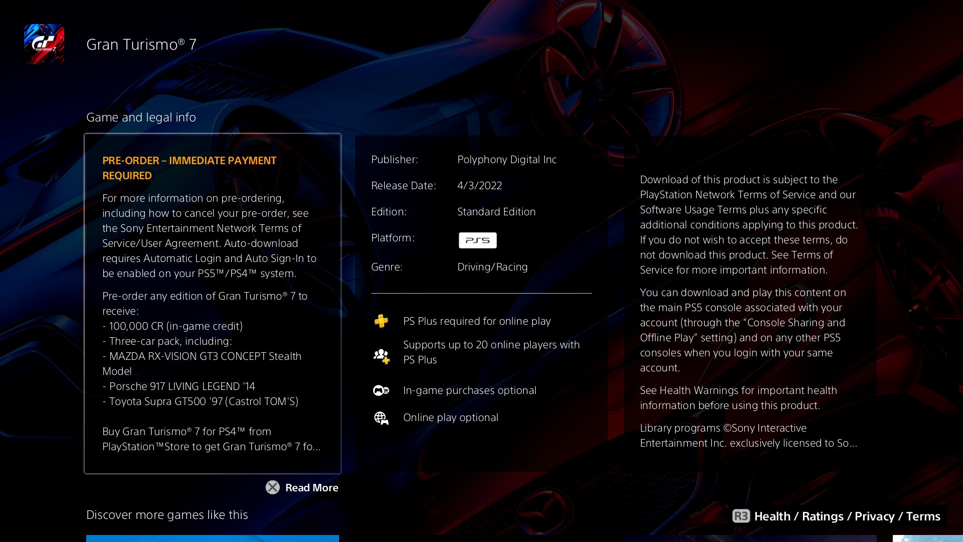 GT  SGP on X: Nürburgring loading times comparison #GT7 #PS4 #PS5   / X