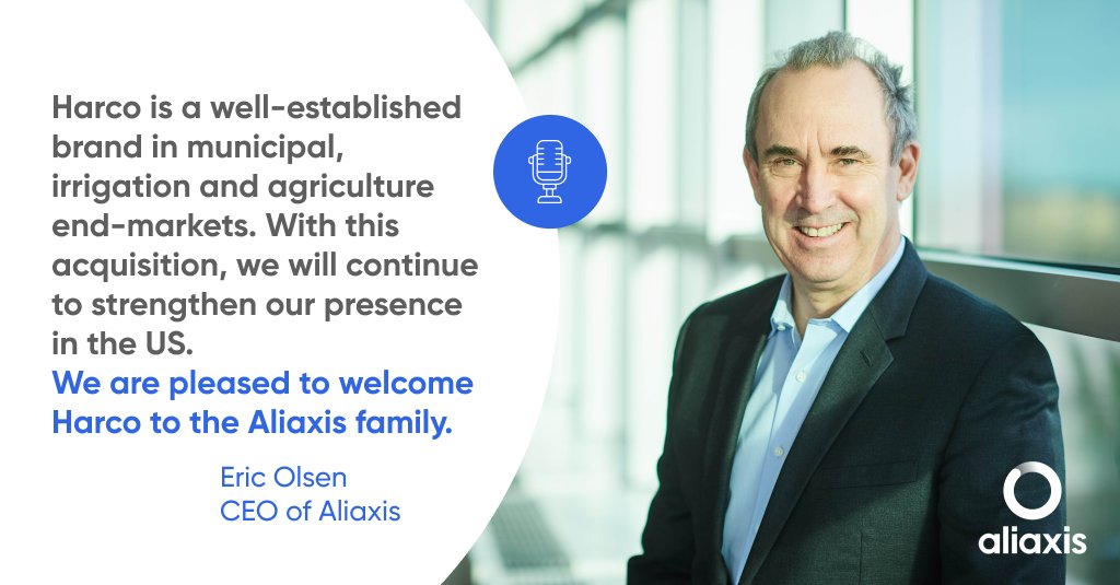 WeAreAliaxis's tweet photo. [Press release] Aliaxis continues to grow with purpose by acquiring Harco to strengthen its presence in the US. 

A Virginia-based manufacturer of fittings with 55 years of expertise, Harco will be part of IPEX, Aliaxis’ leading North American brand. https://t.co/2ZMdc9aeKB