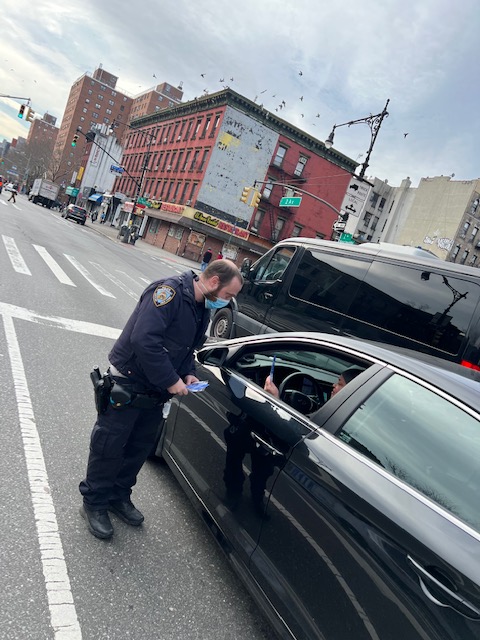 NYPD25Pct's tweet photo. Today Mayor Adams, announced the "Stop, let them Cross" initiative, an effort to protect pedestrians at intersections. Our Traffic team was on 2nd Ave today raising awareness regarding this initiative.  #EastHarlem #PBMN #VisionZero #25PCT https://t.co/8AeE97yEqB