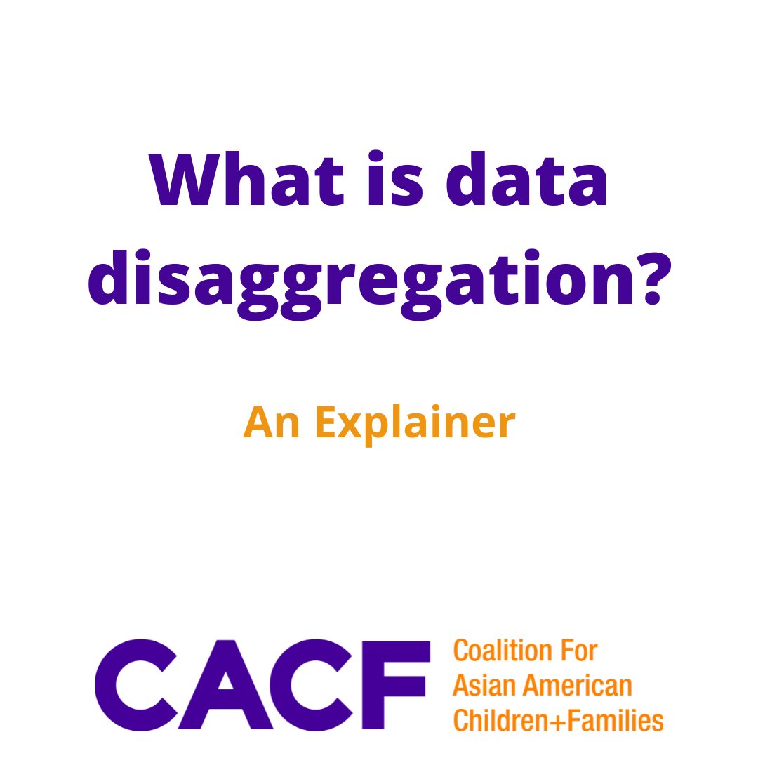 We know community members still have a lot of questions about data disaggregation, so we would first like to define what the term means. #InvisibleNoMore