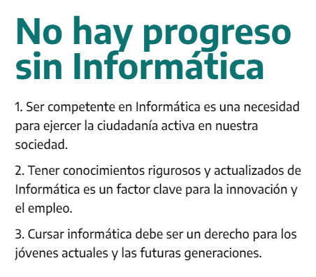 La campaña #NoHayProgresoSinInformática apoyada entre otros, por <a href="/cciinfor/">CCII - Consejo General Ingeniería Informática</a>, <a href="/conciti/">C.G. Ingeniería T. Informática</a>, <a href="/ritsi/">Asociación RITSI</a>, <a href="/coddii_org/">CODDII</a> y <a href="/scie_inform/">Sociedad Científica Informática de España</a>, para que <a href="/educaciongob/">Ministerio de Educación, FP y Deportes</a> no deje la Informática fuera del Bachillerato empieza a tener eco en la prensa.

Apóyanos en informaticaenbachillerato.com

Abrimos hilo👇