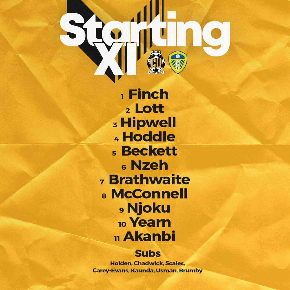 CambridgeUtdFC's tweet image. Here's how our young U's line-up for tonight's FA Youth Cup clash! 💪

#CamUTD | #FAYouthCup