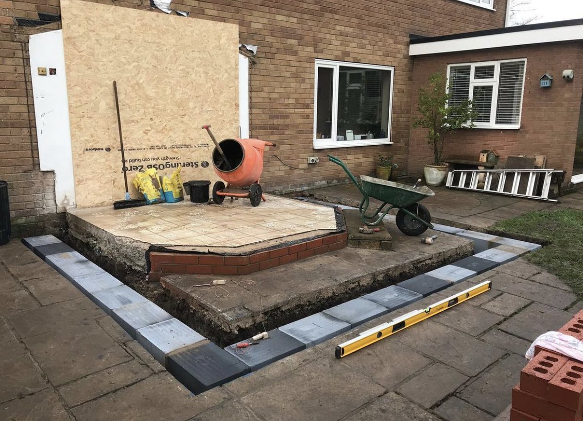 It’s a lovely day for it! New kitchen extension