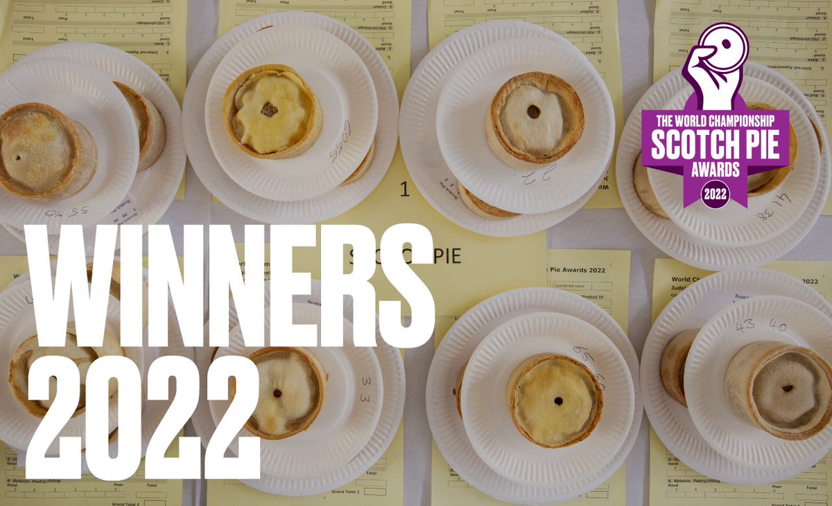 Congrats to the winners of yesterday's <a href="/ScotchPieAwards/">The World Championship Scotch Pie Awards</a> and a special shout-out to the winner of the vegetarian category which we sponsored - @WeeCOOK_kitchen! 
Great to see such a strong number of entries in this category this year!
