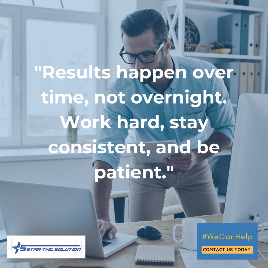 5SThesolution's tweet photo. "Results happen over time, not overnight. Work hard, stay consistent, and be patient." 🔥✨

#businesscredit #wellness #financialtips #credittips🎯 #workhard #time #morningreminder #affirmation https://t.co/AvrNXdKIuH
