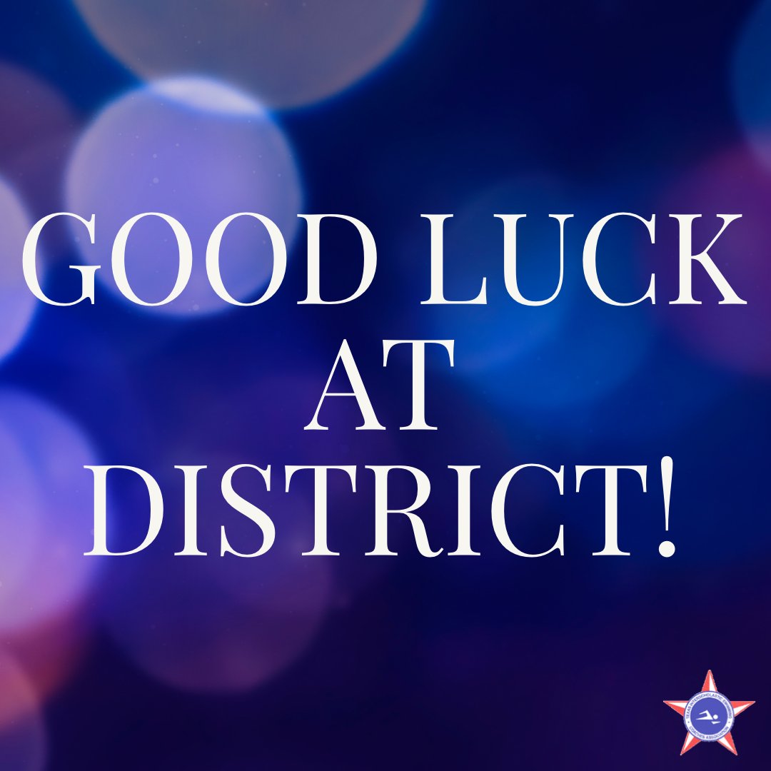 Good luck to all the <a href="/UILtexas/">Texas UIL</a> Swimming &amp; Diving teams getting ready to compete in their District Championships this week! #district
