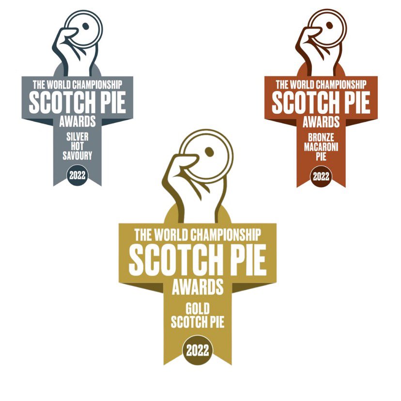 We are so happy with our wins at yesterdays <a href="/ScotchPieAwards/">The World Championship Scotch Pie Awards</a> 🥳 we wouldn’t have won this without our hardworking staff who continually produce our savoury products to high, quality standards. To get three awards is just fantastic news!! 🥳🏆✨

#SayAyeTaeAPie 
<a href="/ScottishBakers/">Scottish Bakers</a>