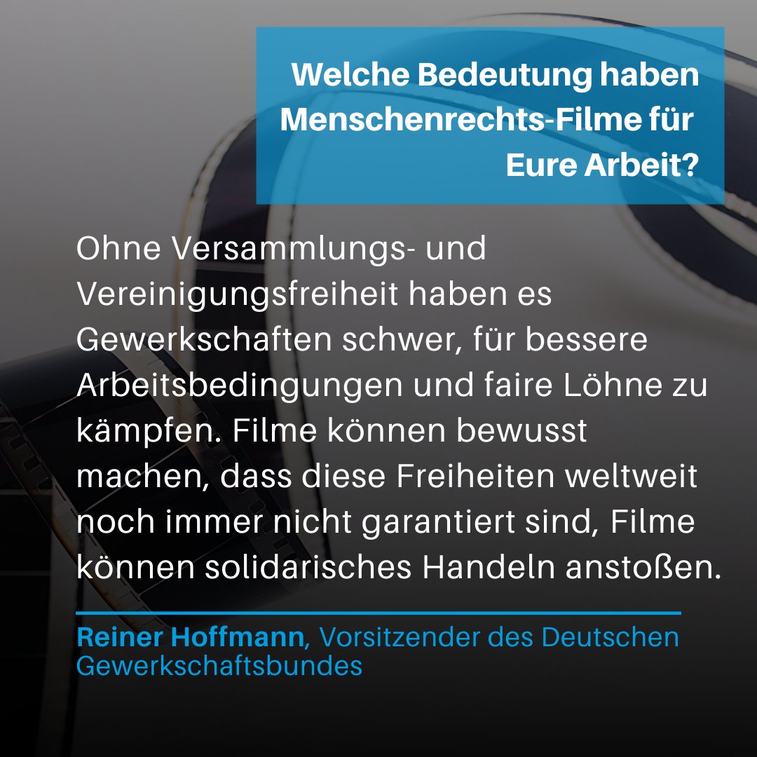 Merefilmpreis's tweet photo. Warum machen eigentlich so viele Organisationen beim #DMFP mit und welche Bedeutung haben die Filme konkret für ihre Arbeit? Wir haben beim @dgb_news nachgefragt #TeamDMFP https://t.co/xEtbzgnotI