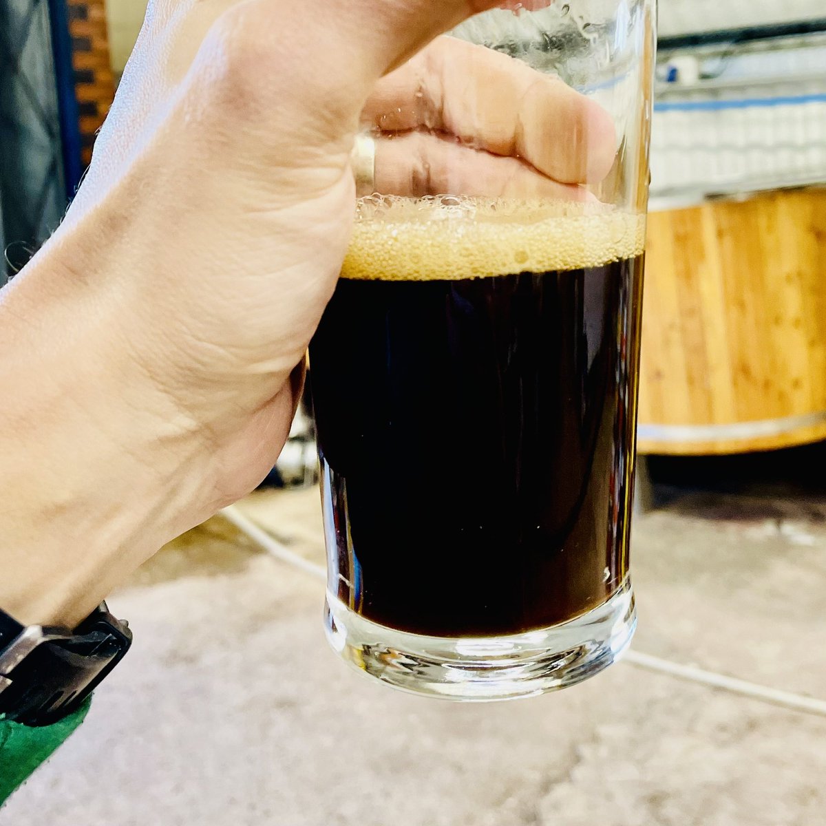 Cannot wait to get our new stout, Tara, out in to the wild… tasting absolutely delicious from the FV, really rich and chocolatey 👌

*cropped my weird thumb out of the second photo for the sake of everyone’s stomach!