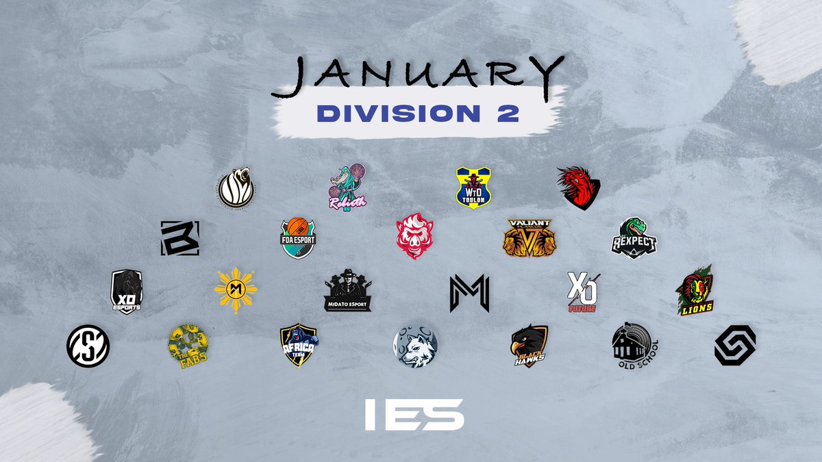 2K_IES's tweet photo. 🏟️ Join more than 20 teams in intense regular season battles of the January Division 2 Season!

Don't hesitate and register your team at the link below until 20.01., 23:59 CET!

📍 Register &amp; Read more here: https://t.co/95jduYEbk2 https://t.co/PpbGhZHXPw