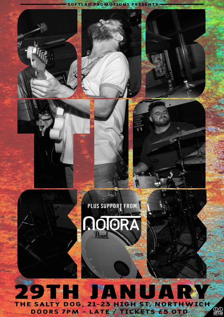 29th Jan at <a href="/saltydogpub/">Salty Dog</a> #northwich - <a href="/Sustinereband/">Sustinere</a> (alt rock) headline with support from <a href="/NotoraUK/">Notora</a> (alt rock) - more info visit link in our bio #livemusiccheshire #whatsonnorthwich #northwichnightlife #newmusicuk #cheshiremusic #whatsoncheshire