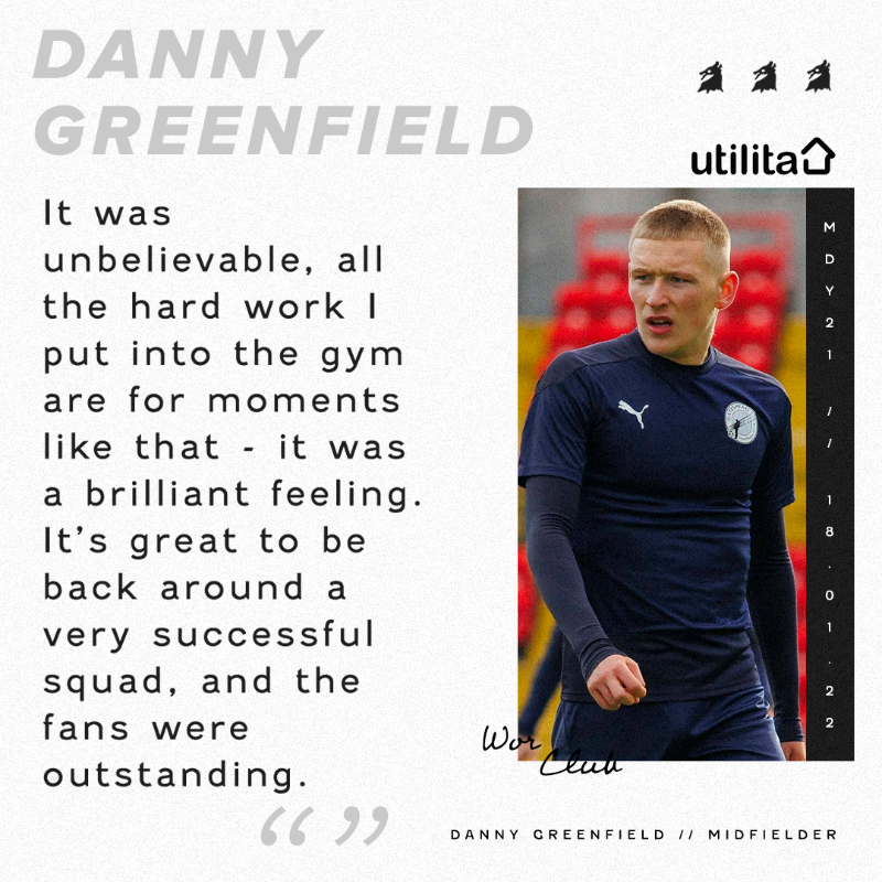 GatesheadFC's tweet photo. An 𝘂𝗻𝗯𝗲𝗹𝗶𝗲𝘃𝗮𝗯𝗹𝗲 feeling ❤️

@dgreenfield_ on returning for the first time since the opening day in Tuesday's win 👇

📝 @JYoull_

#WorClub ⚪️⚫️