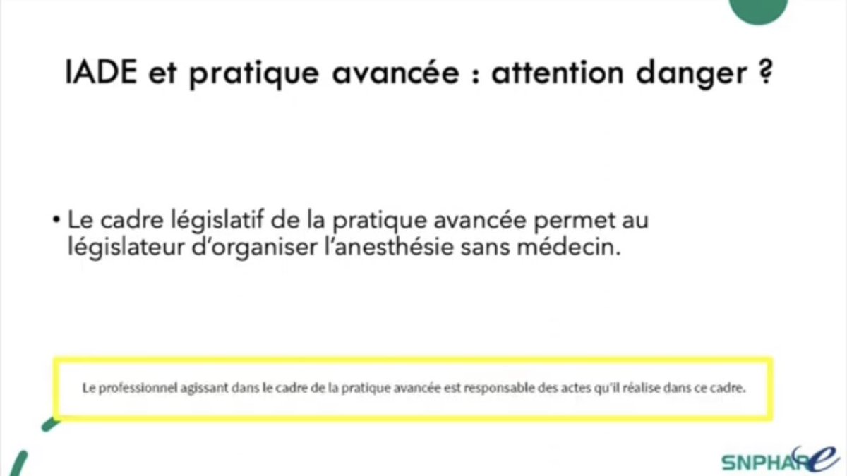 SNIA : Syndicat Nal des #IADE tweet media