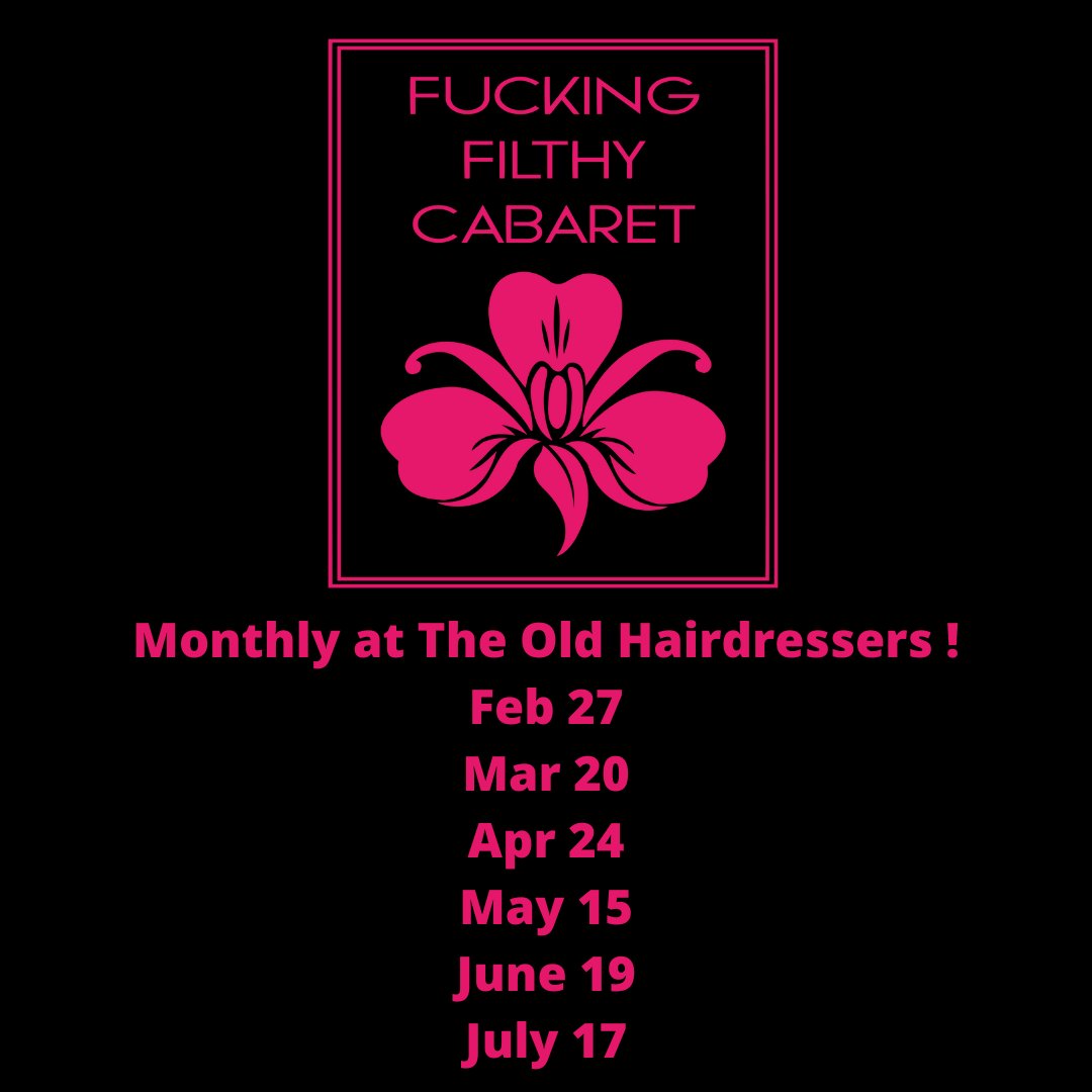 Exciting news from your filthy gals! Starting next month we will have a monthly slot at @OldHairdressers!! We can't wait to bring you a sexy good time each month! Have an act you want to try out? Get in touch with us cause we want to support you!