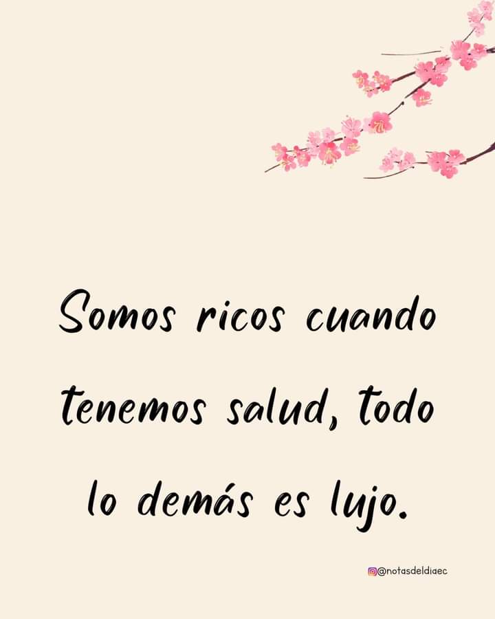Motivosentuvida's tweet photo. Somos ricos cuando tenemos salud, todo lo demás es un lujo.
                👇👇👇👇👇👇 https://t.co/JTS7fCDN1k