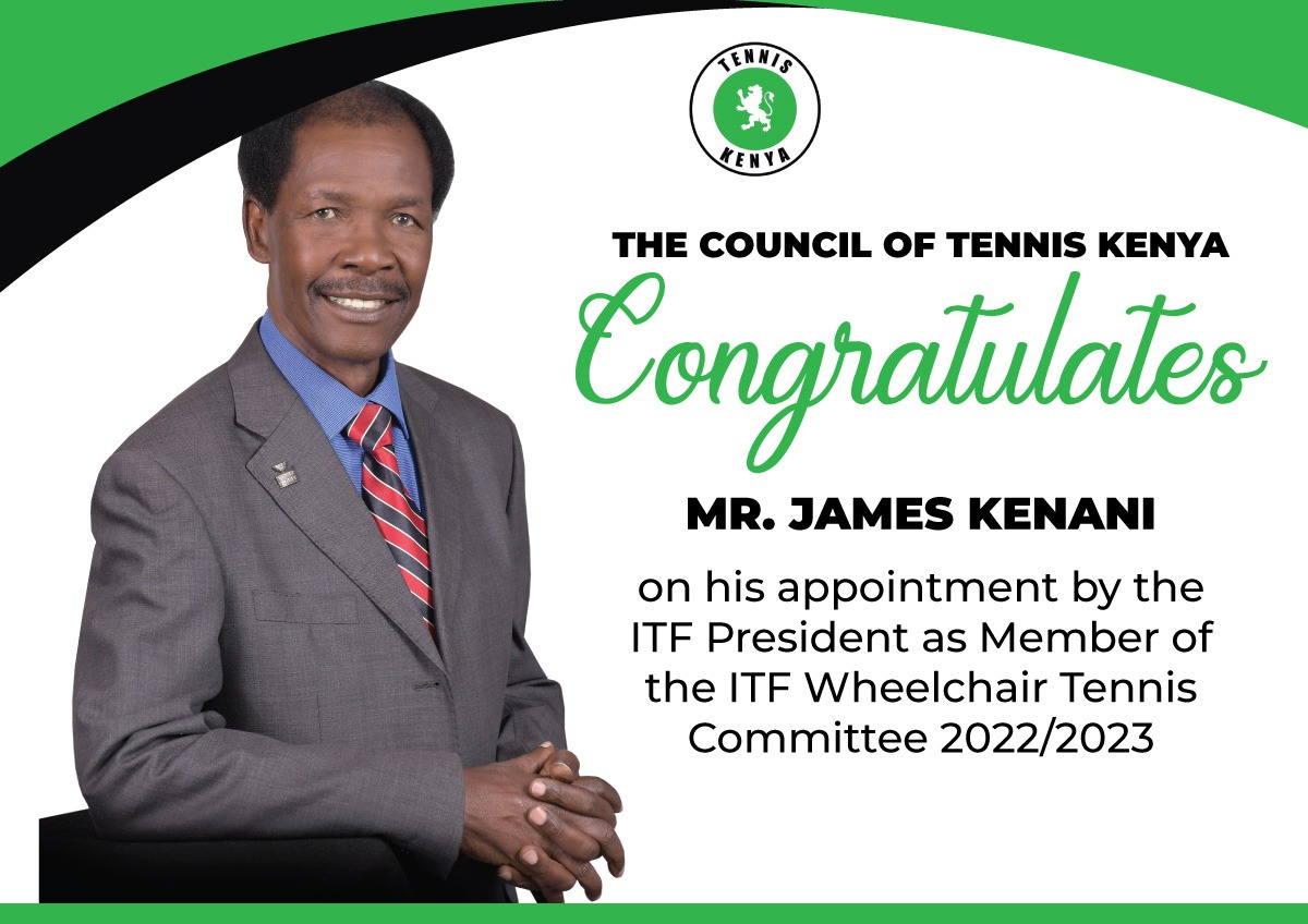 CarolRadull's tweet photo. I wish to congratulate
1. Mr. James Kenan on his appointment by the ITF president as a member of the ITF wheelchair council.
2. Madam Wanjiru Mbugua Karani on her appointment by the ITF president as a member of the ITF Gender equality in Tennis committee.
Well done!
#TheGamePlan https://t.co/8zmaewKzjV