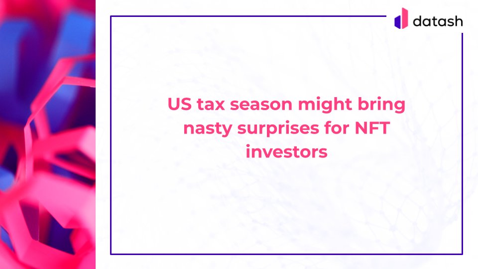 datash_NFT's tweet photo. An @business report states that #NFTs set to face #tax rates as high as 37% in US

Investors are shocked, especially as the #IRS provides no clear guidance on tax obligations regarding #NFTs! https://t.co/Ez9Qiv2oNk